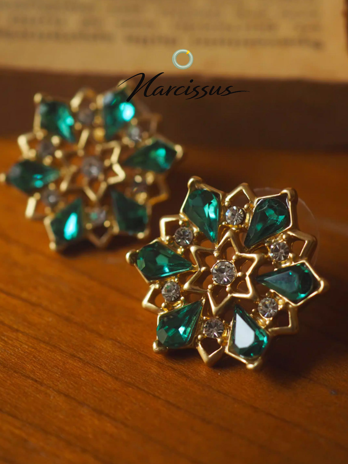 Snowflake Ruby Clip-On Earrings1