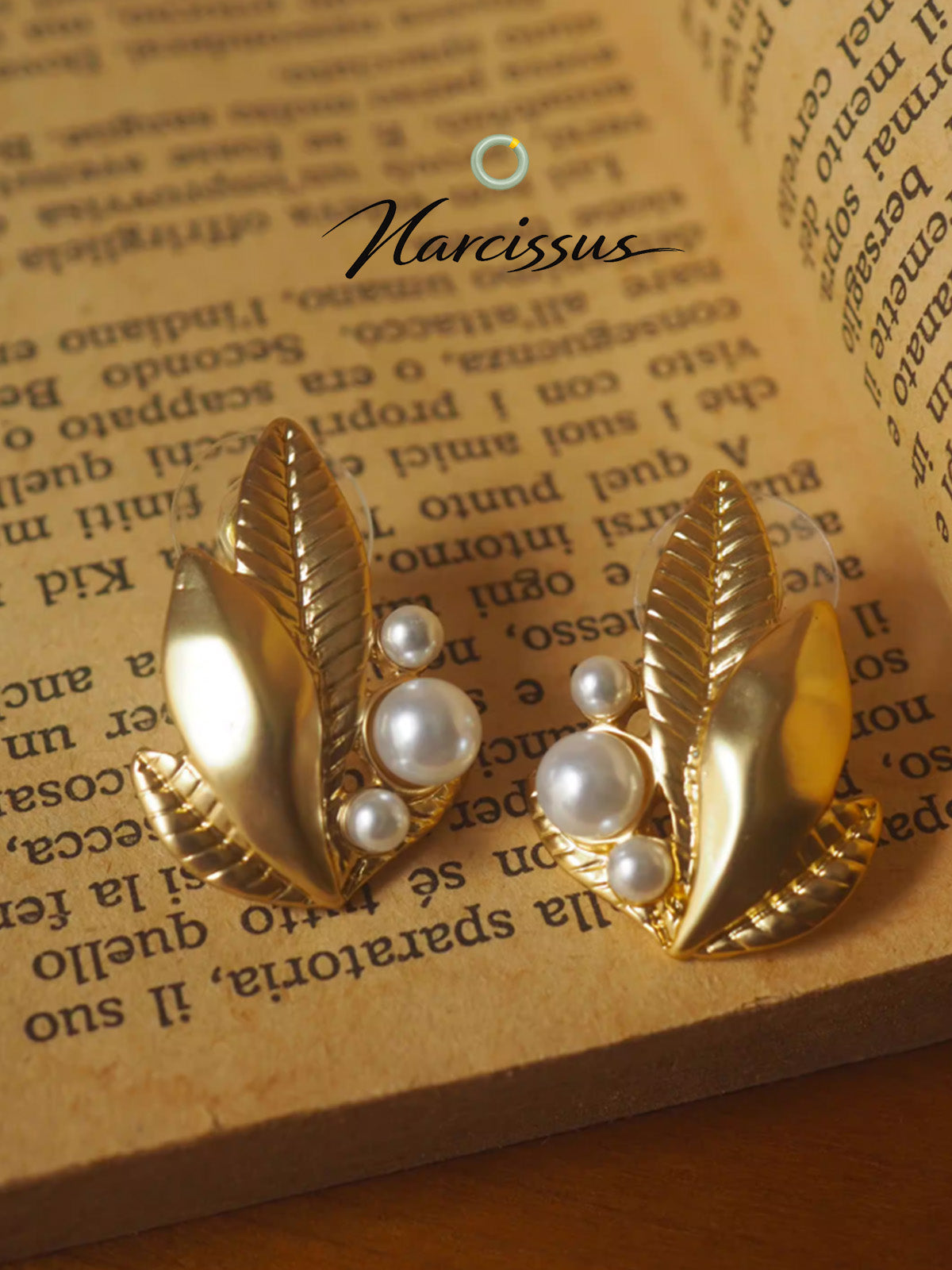 Floral Pearl Clip-On Earrings