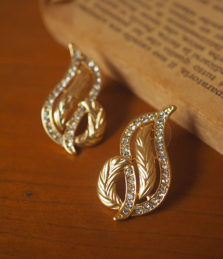 Feathered Clip-On Earrings by Trefali