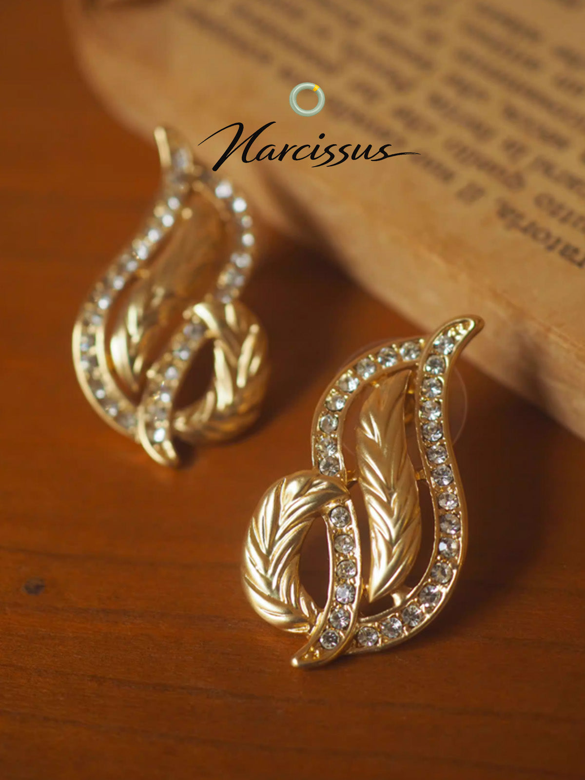 Feathered Clip-On Earrings by Trefali