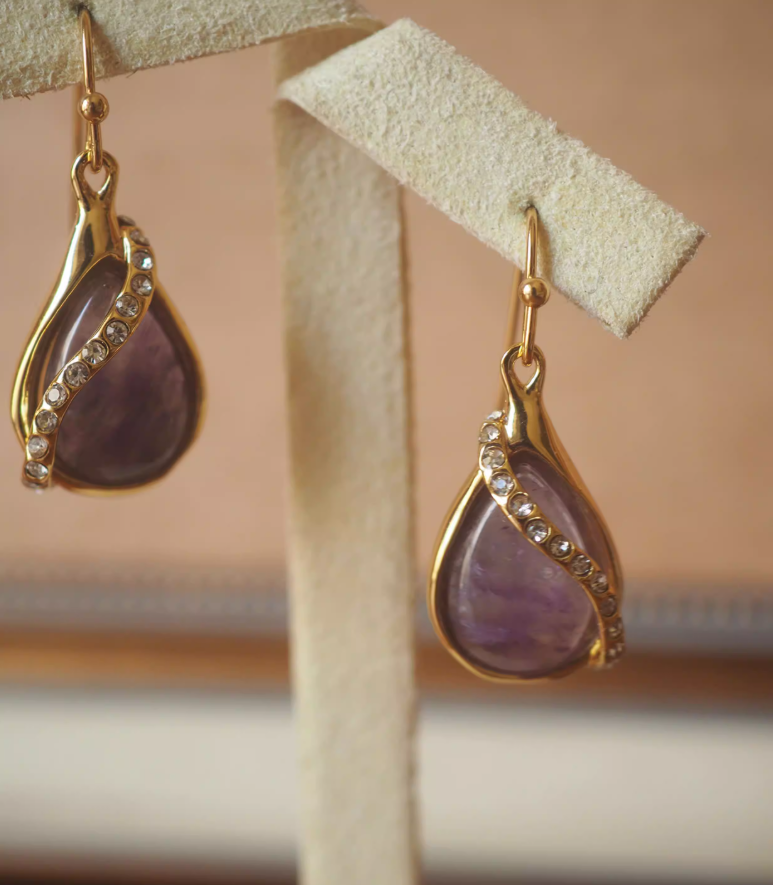 Amethyst Tassel Artisan Earrings