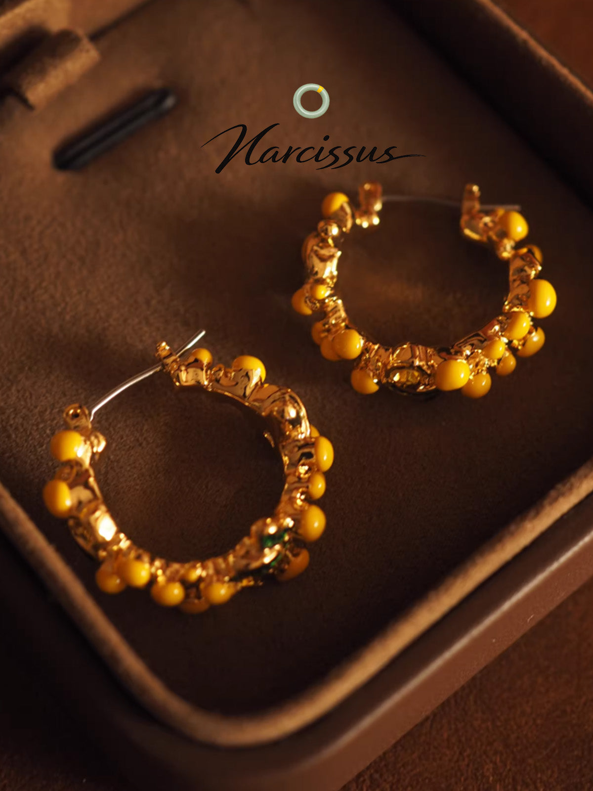 Enamel Romance Hoop Earrings