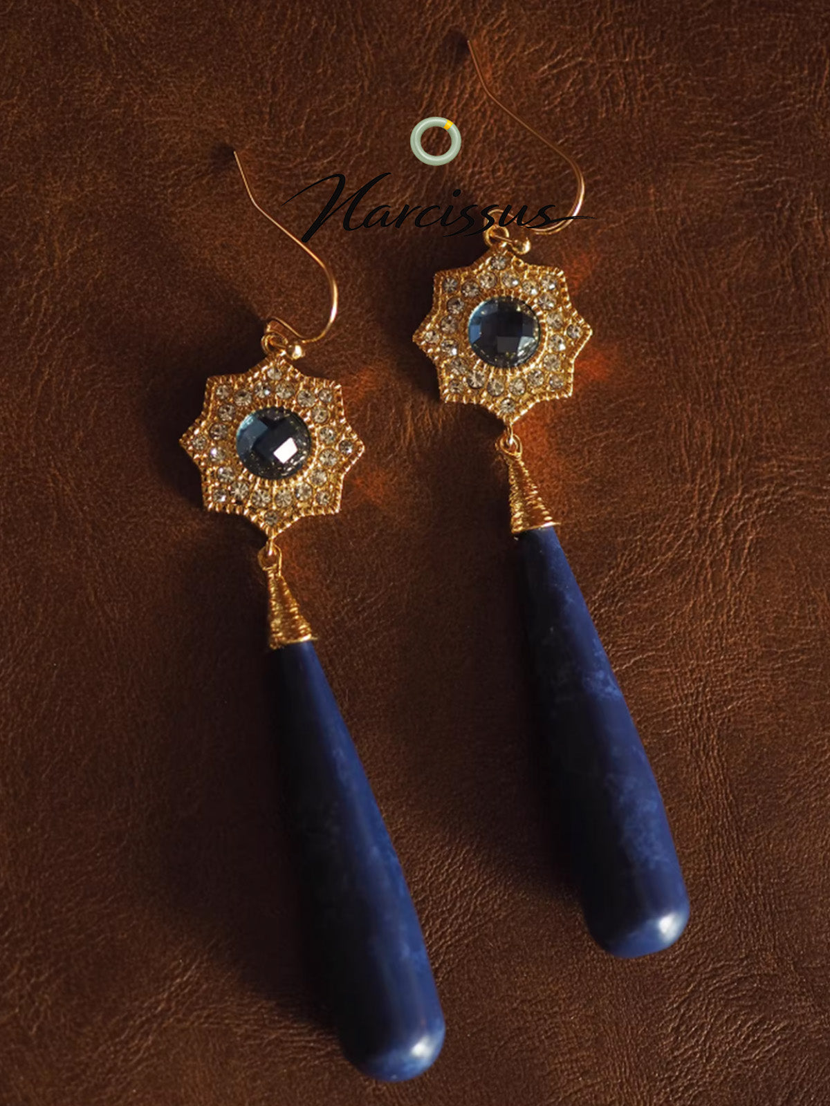 Lapis Tassel Vintage Earrings