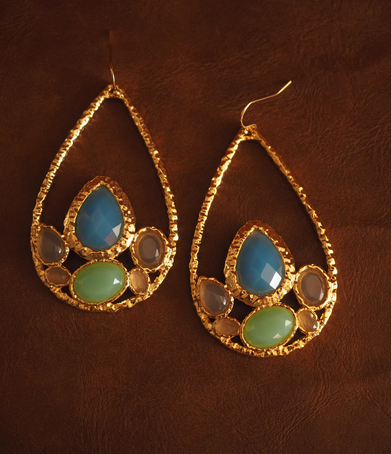 Genius Designer Gem Tassel Earrings